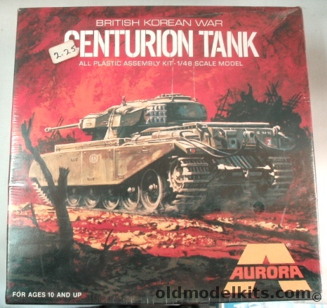 Aurora 1/48 British Korean War Centurion Tank - British or Israeli Markings, 330 plastic model kit